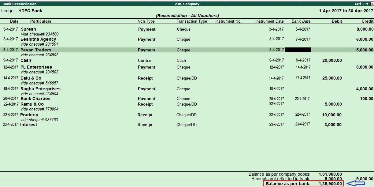 Bank Reconciliation Statement BRS In Tally Waytosimple